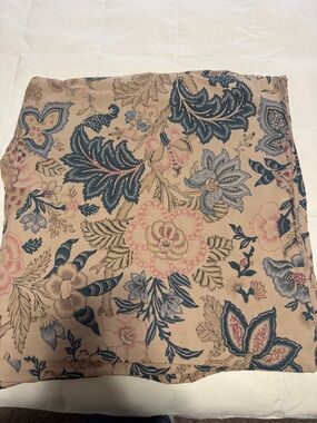 Pottery Barn Karala Duvet Cover Blue Pink Tan Neutral Floral Full/Queen